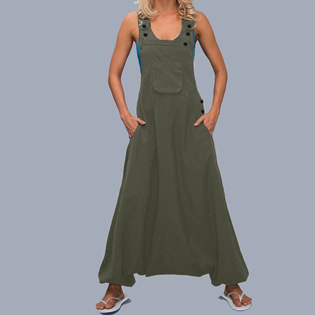 Wide Leg Harem Jumpsuits - luvinly