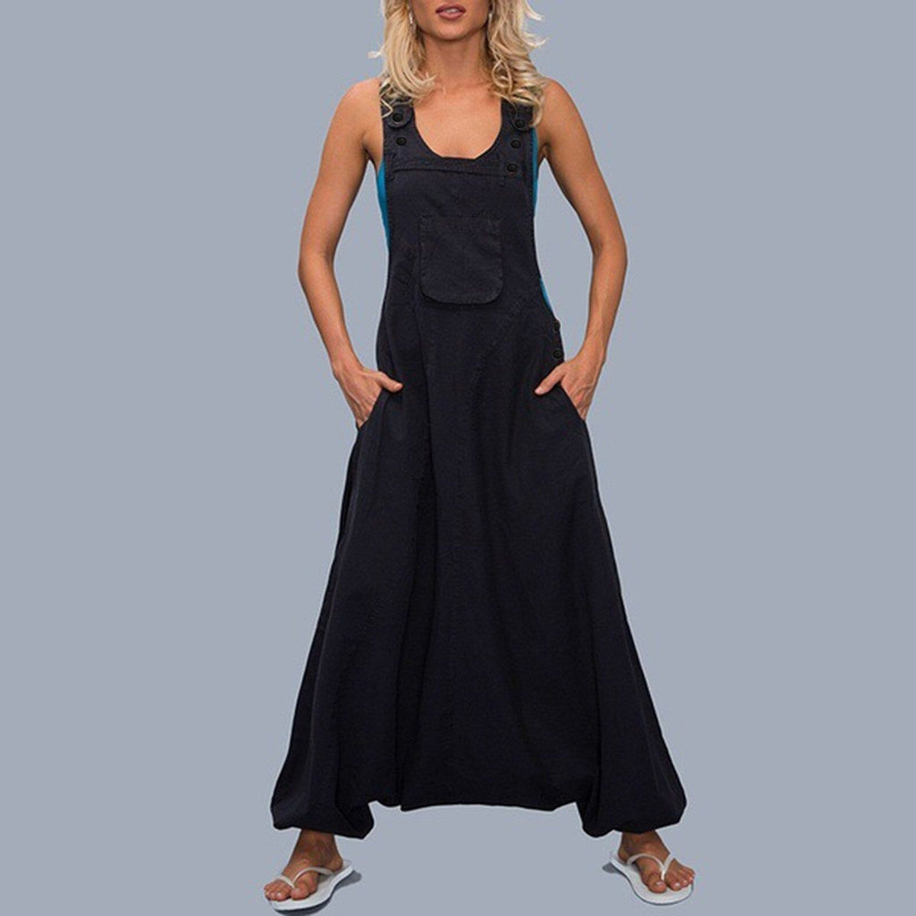 Wide Leg Harem Jumpsuits - luvinly