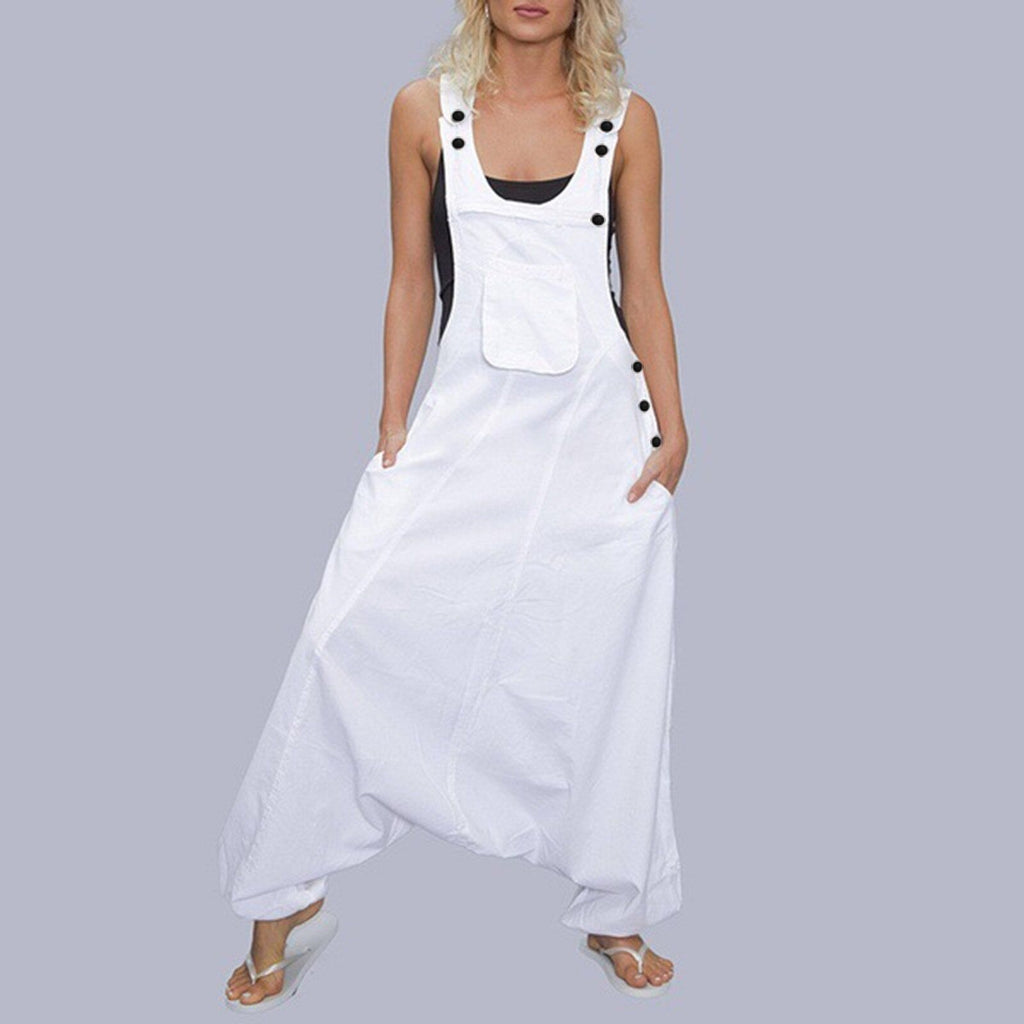 Wide Leg Harem Jumpsuits - luvinly