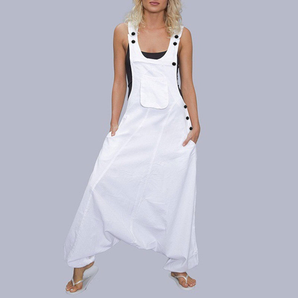 Wide Leg Harem Jumpsuits - luvinly