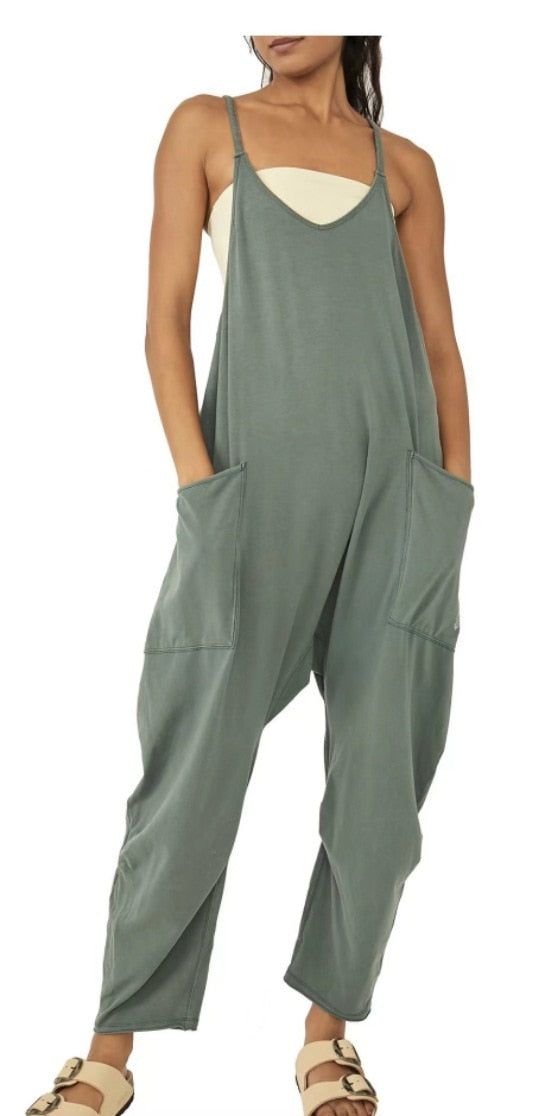 Wide Leg Solid Colored Jumpsuits - luvinly