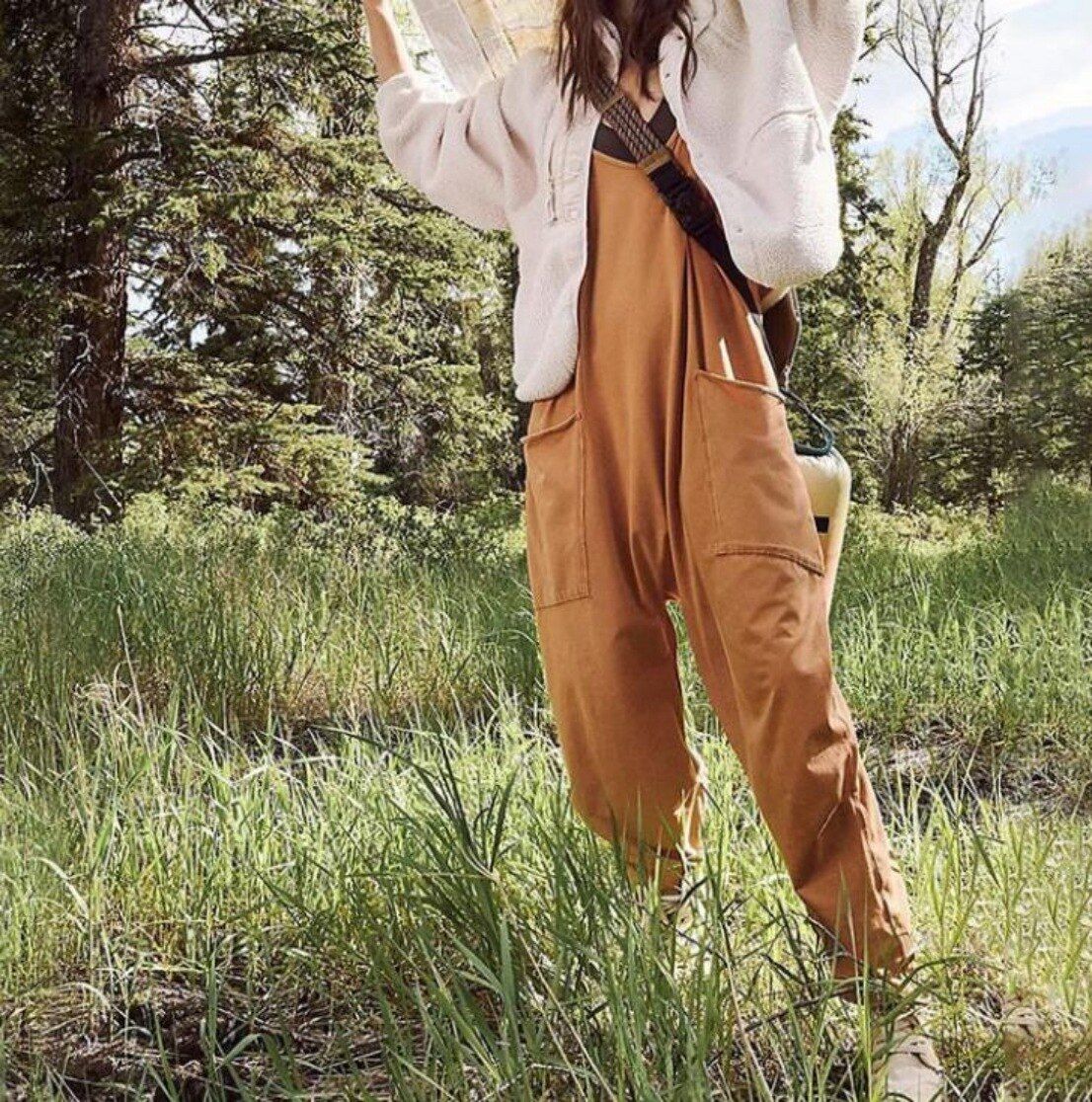 Wide Leg Solid Colored Jumpsuits - luvinly