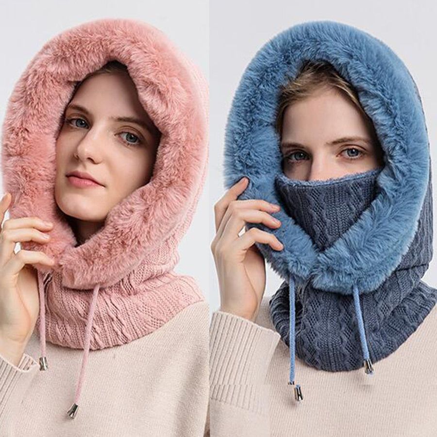 Winter Fur Cap Mask Set - luvinly
