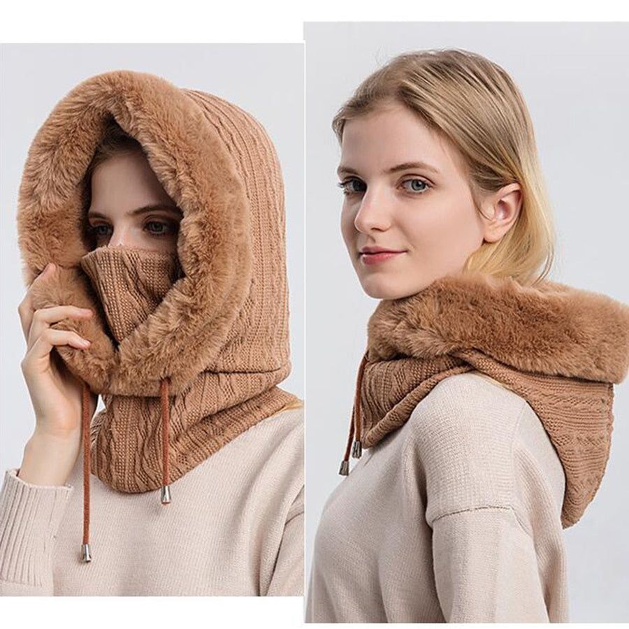 Winter Fur Cap Mask Set - luvinly