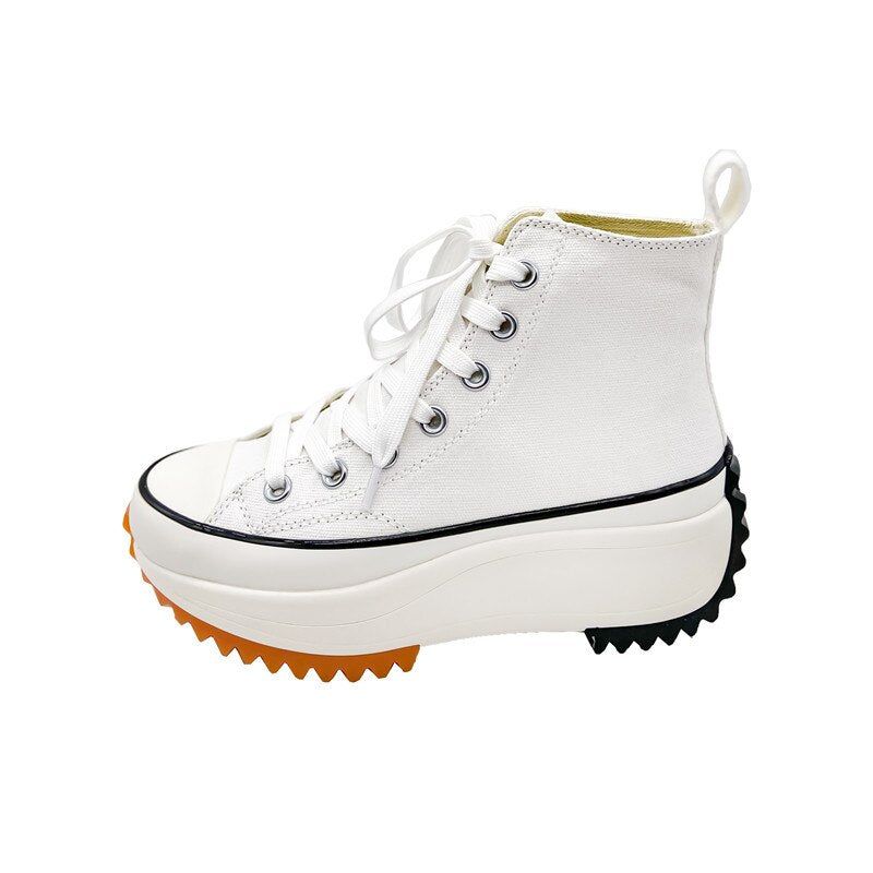 Women's High Top Canvas Trainers - luvinly