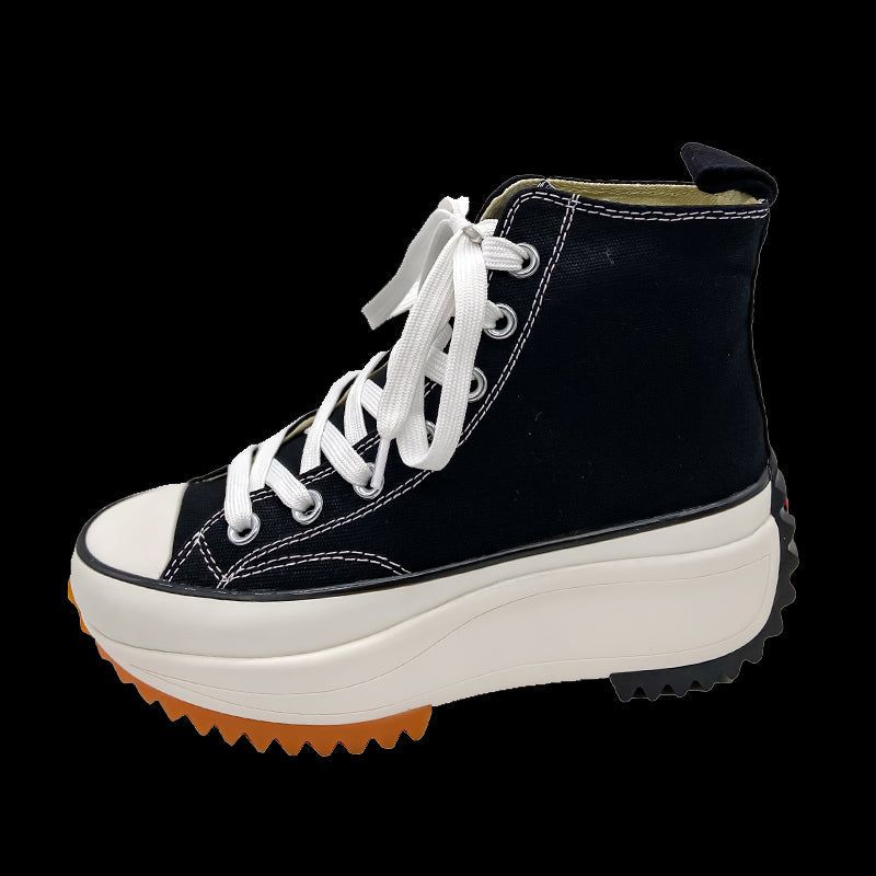 Women's High Top Canvas Trainers - luvinly