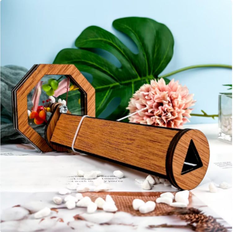 Wooden DIY Rotating Kaleidoscope - luvinly