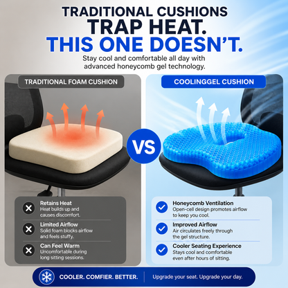 Luvinly Comfort Seat Cushion -Jelly Honeycomb Cooling  Pad